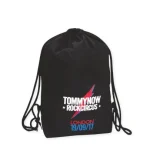 Eco Friendly Black Cotton Drawstring Backpack – Tommy