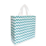 Heat Sealed Laminated Blue Zigzag Stock Bag