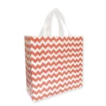 Heat Sealed Laminated Red Zigzag Stock Bag