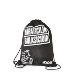 Black Polyester Drawstring Backpack