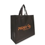 100% Recyclable Black Nonwoven Bag With Gussets – Pigier