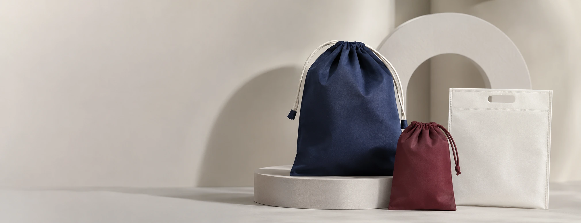 Premium white cotton tote bag collection